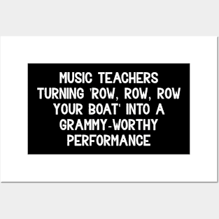 Music teachers Turning 'Row, Row, Row Your Boat' Posters and Art